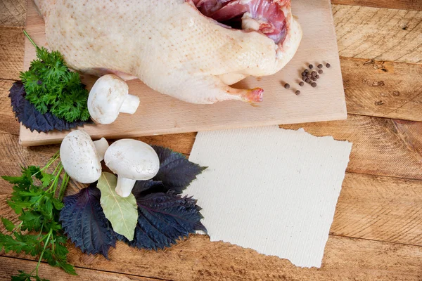 Fresh raw duck mushrooms — Stock Photo, Image