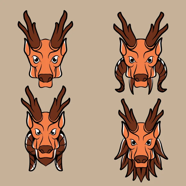 Hayvan yüzlü vektör illüstrasyonu. Özellikle reklam ihtiyaçları için yapılmış.