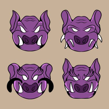 Domuz vektör illüstrasyonu markalaşma gereksinimleri vesaire için özellikle veriliyor