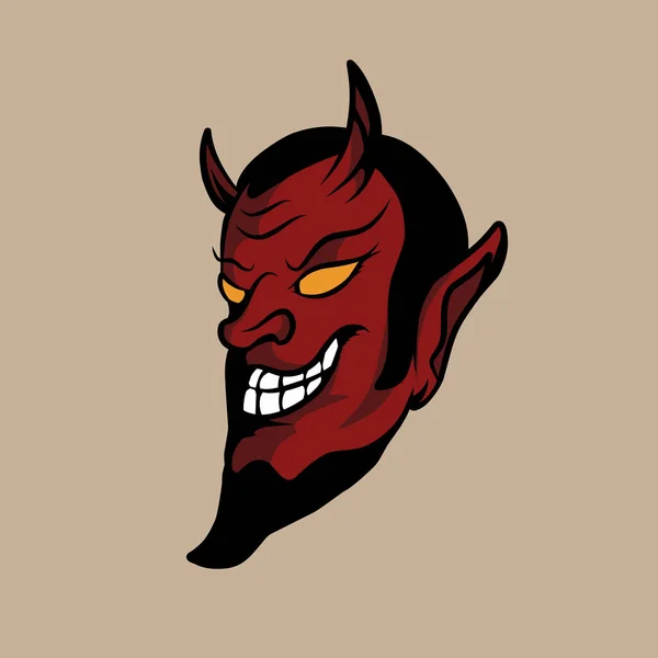 Иллюстрация Вектора Красного Дьявола Сделанная Специально Использования Рекламе Брендинга Многое — стоковый вектор