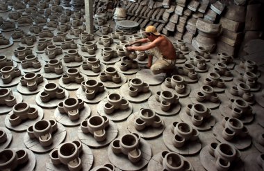 Potter'ın fabrika seramik mang thit, uzun vinh, viet nam