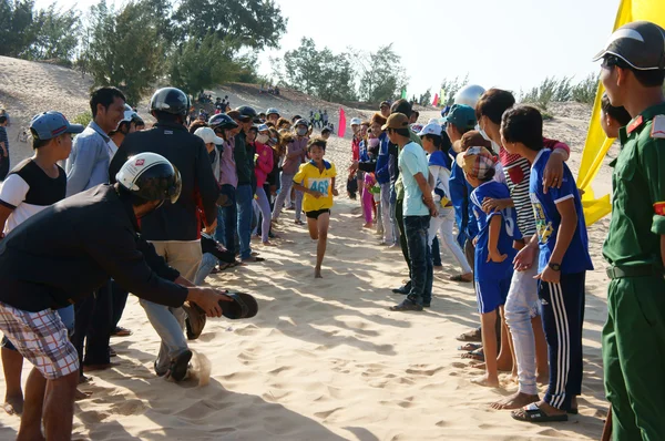 Marathon course cross sable colline — Photo