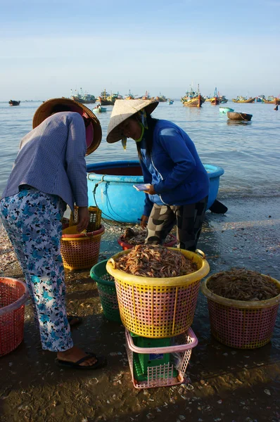 在海滩上的海鲜市场 — 图库照片