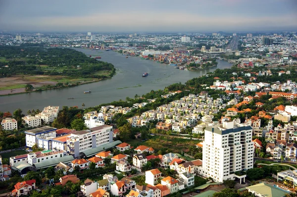 Cena panorâmica da cidade da Ásia — Fotografia de Stock