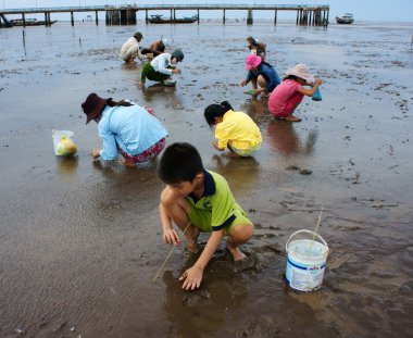 vietnam plajda çocuk işçiliği