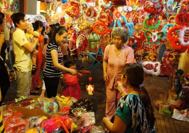 Ho chi Minh lantern street at night