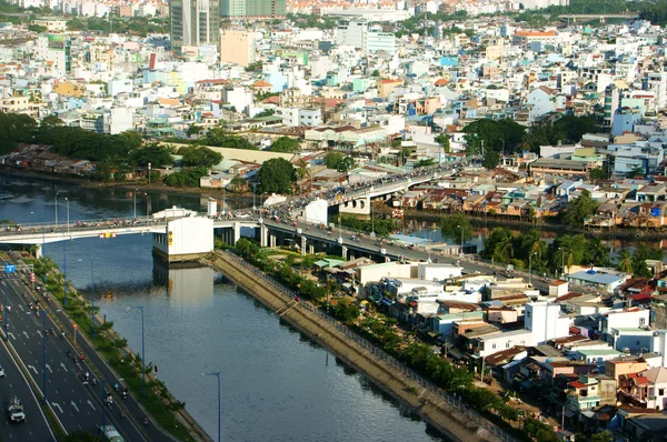 日にアジア都市の印象 panaromic — ストック写真