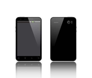 Telefonun ön ve arka tarafı