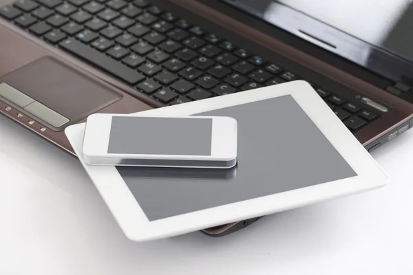 Computer portatile, PC tablet e Smart Phone — Foto Stock