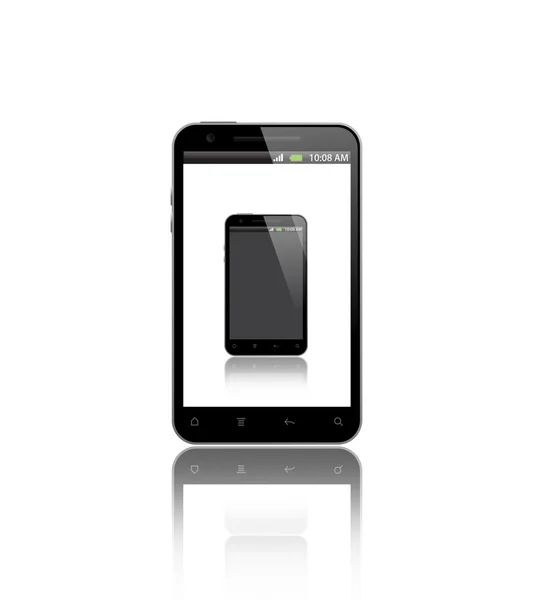 Teléfono móvil en el teléfono inteligente —  Fotos de Stock