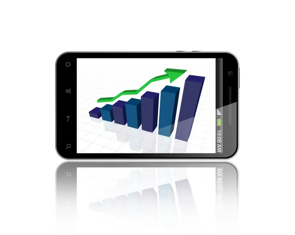 Grafico sullo smartphone — Foto Stock