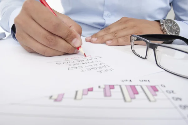 Trabalho de escritório planejar atividades futuras — Fotografia de Stock