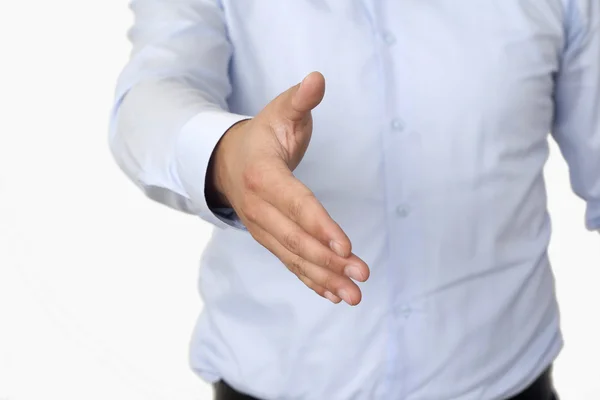 Uitgestoken hand voor handdruk — Stockfoto