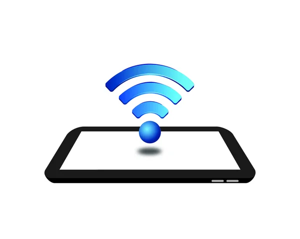 Dijital tablet WiFi işareti — Stok fotoğraf