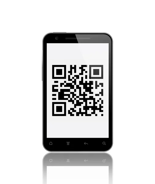 Kod QR dla na inteligentny telefon — Zdjęcie stockowe