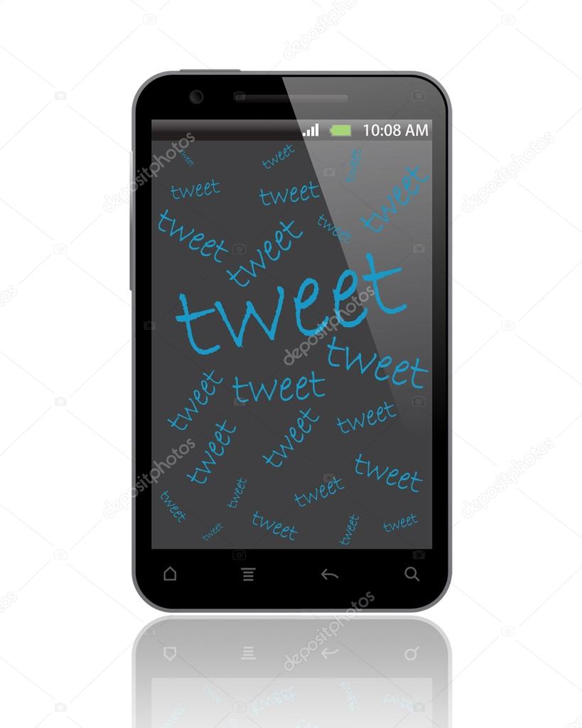 Tweet with smartphone