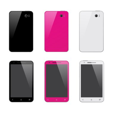 üç renk, akıllı telefon