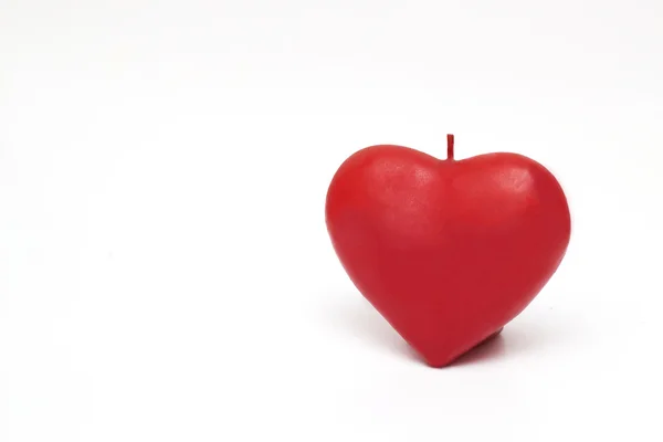Kalp şeklinde mum Stok Fotoğraf