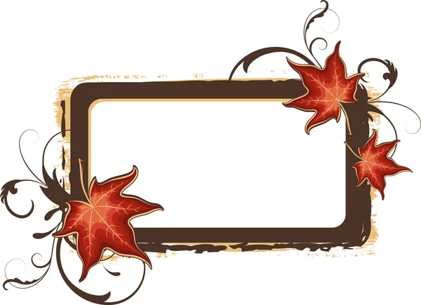 Grunge herfst vector kleur frame — Stockvector