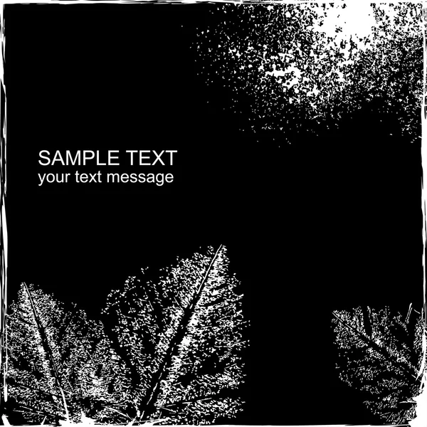 CD-Cover im Grunge-Stil mit Blättern — Stockvektor