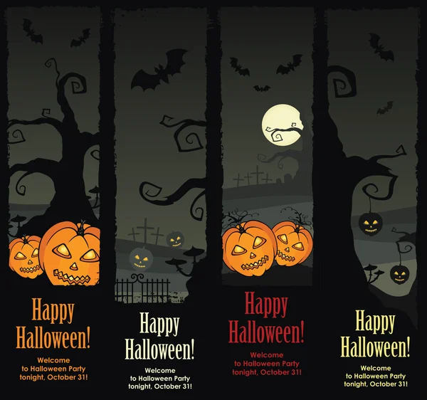 Halloween banners, vector EPS8 — Stock Vector