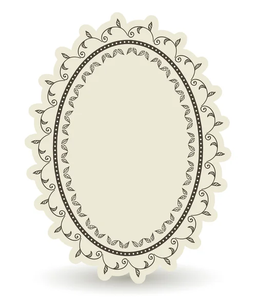 Vector doodle floral Decoratief frame — Stockvector