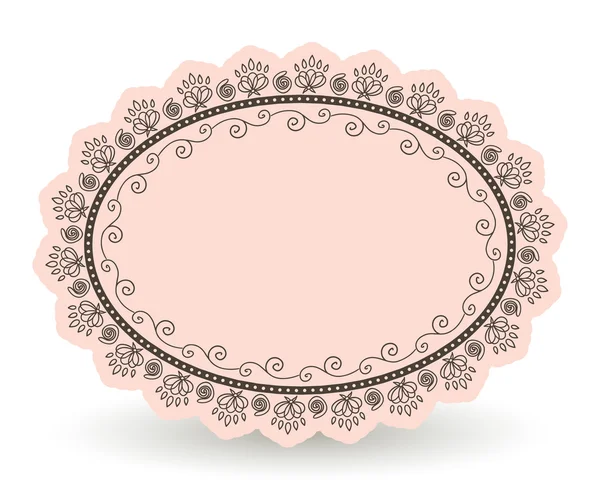 Vector doodle floral decorative frame Vector Graphics