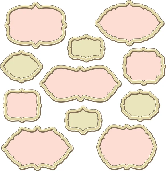 Set of vector decorative frames Stock Illustration