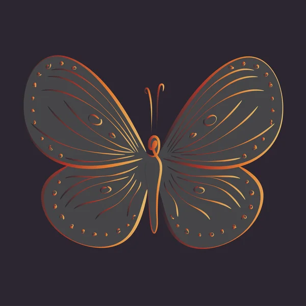 Ręcznie rysowane motyl — Wektor stockowy