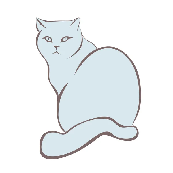 oturan kedi, vektör
