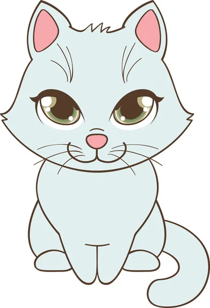 Lindo gato divertido — Vector de stock