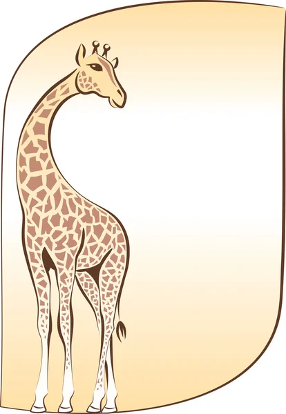 Blank with giraffe — Stock Vector