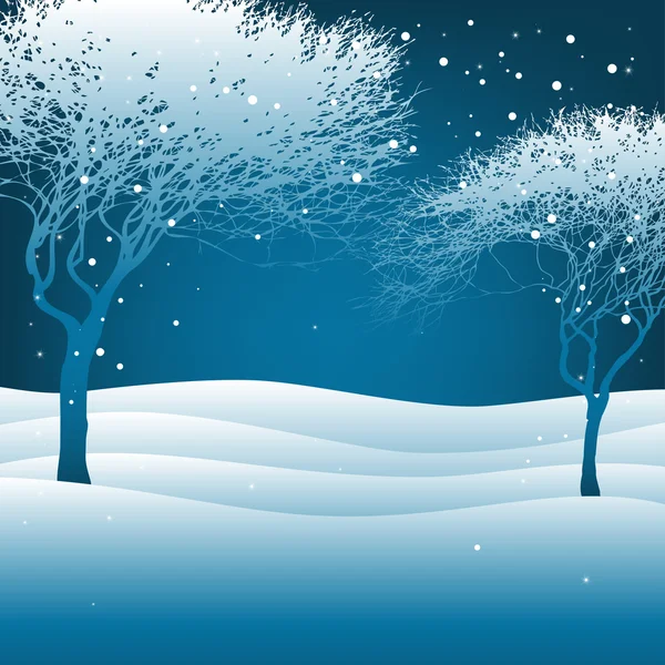 Winter landscape — Stock Vector