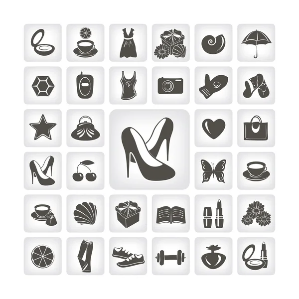 Accessory icons — Stock Vector