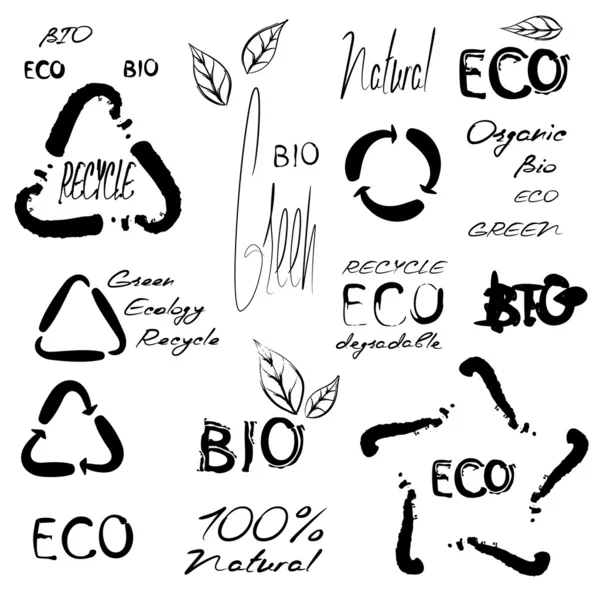 エコ バイオ標識 — ストックベクタ