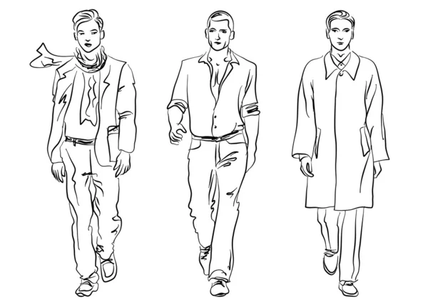 현대 남성 패션 — 스톡 벡터