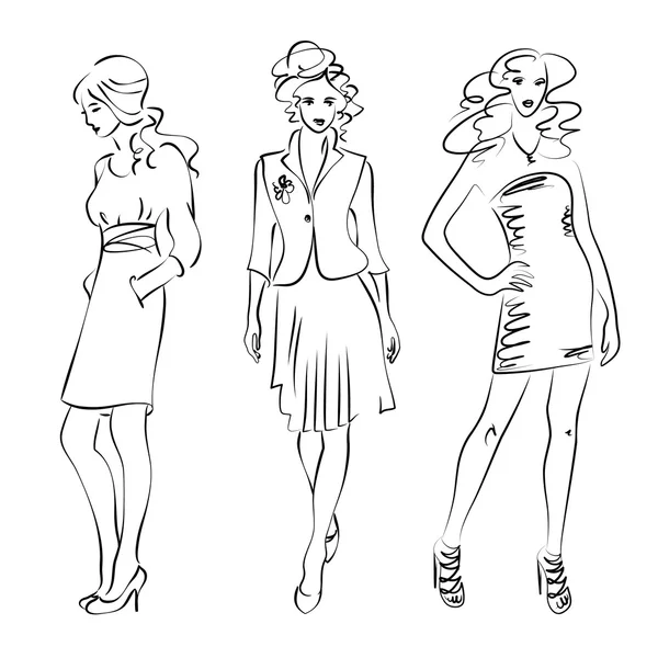 Moda de mujer — Vector de stock