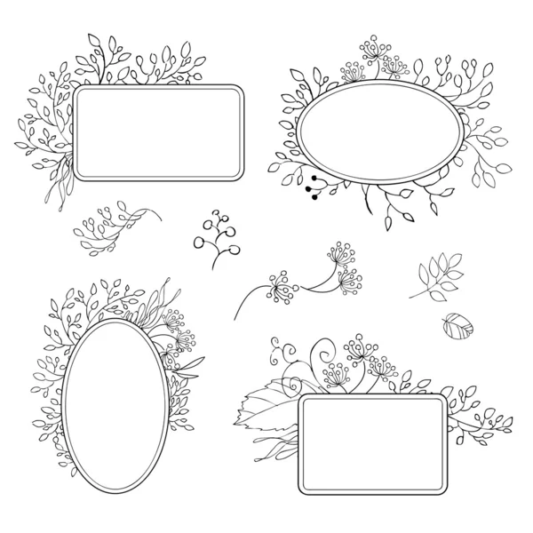 Floral frames — Stockvector