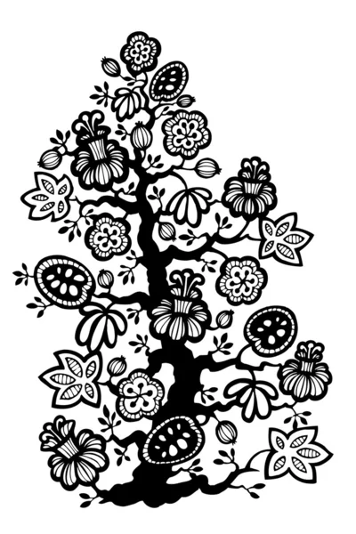 Floral tree — Stock Vector