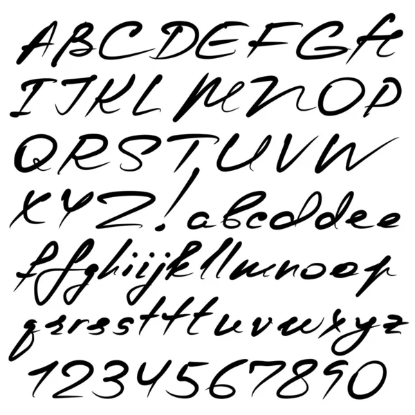 Kalligrafisches Alphabet — Stockvektor
