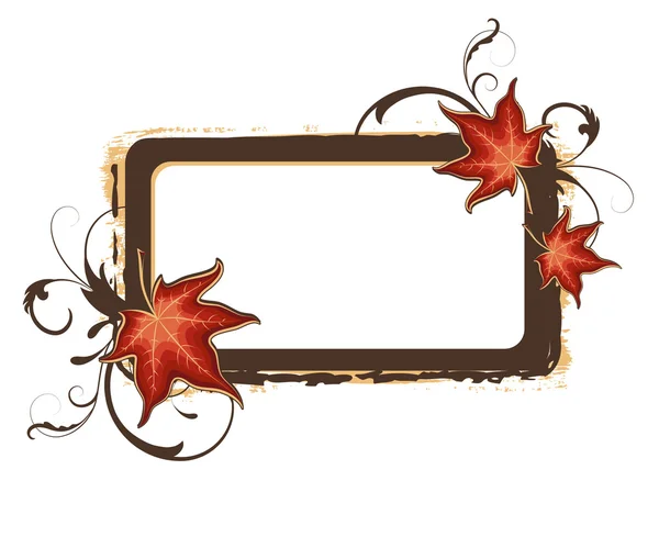 Grunge autumn frame — Stock Vector