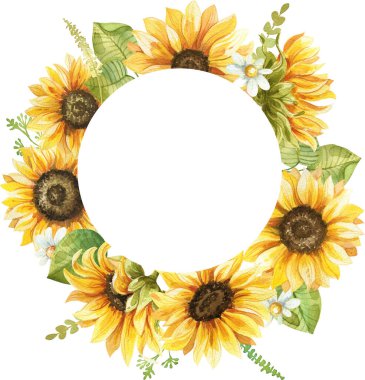 Resimli suluboya çerçeve, düğün davetiyesi için mükemmel, tebrik kartı, kumaş, tekstil, duvar kağıdı, seramik, markalaşma, web tasarımı, kırtasiye, kozmetik, sosyal medya