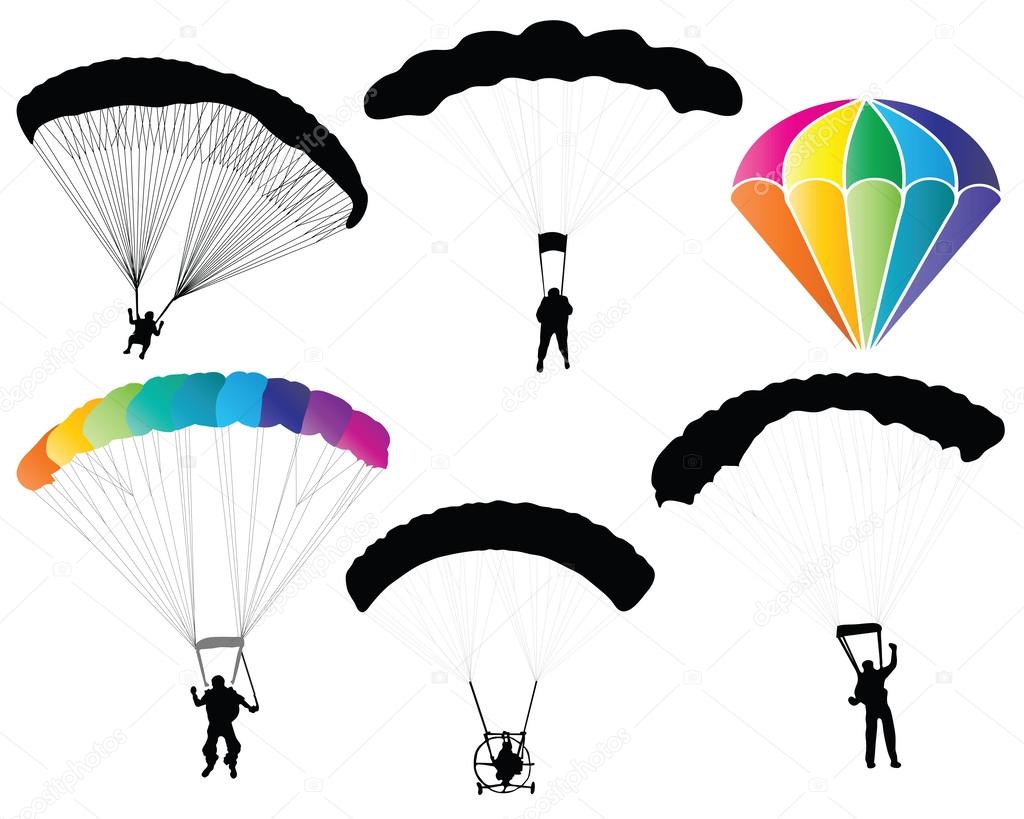 Paragliders and parachutes