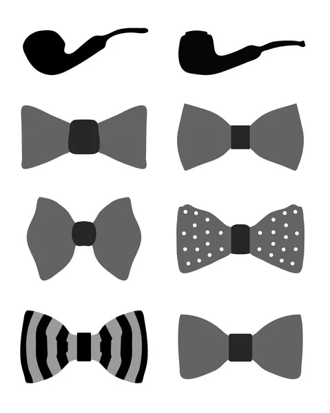 Bow ties and pipes — Stock Vector