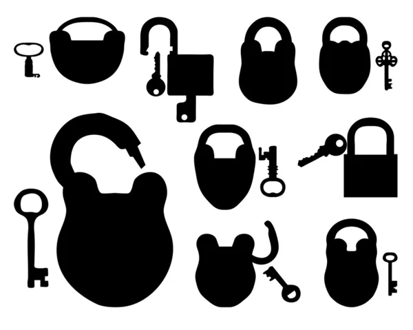 Cadenas avec clés — Image vectorielle