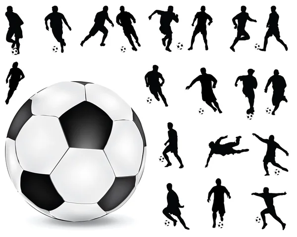 Jogadores de futebol 2 —  Vetores de Stock