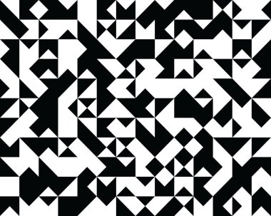 Seamless background of black polygonal pattern, creative design templates