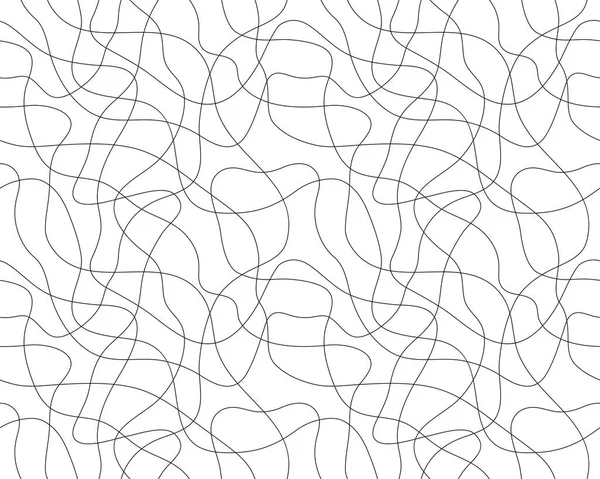 Abstract Background Black Wave Lines White Background — Stockvector