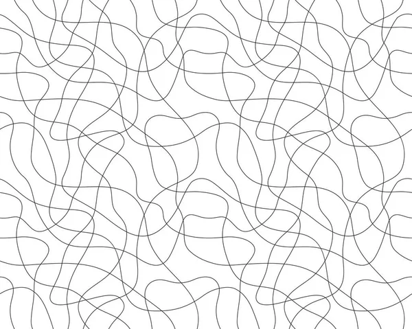 Abstract background with black wave lines on a white background