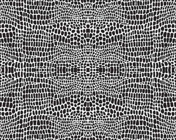 Чорно Біла Ілюстрація Шкіри Алігатора Безшовний Візерунок — стоковий вектор